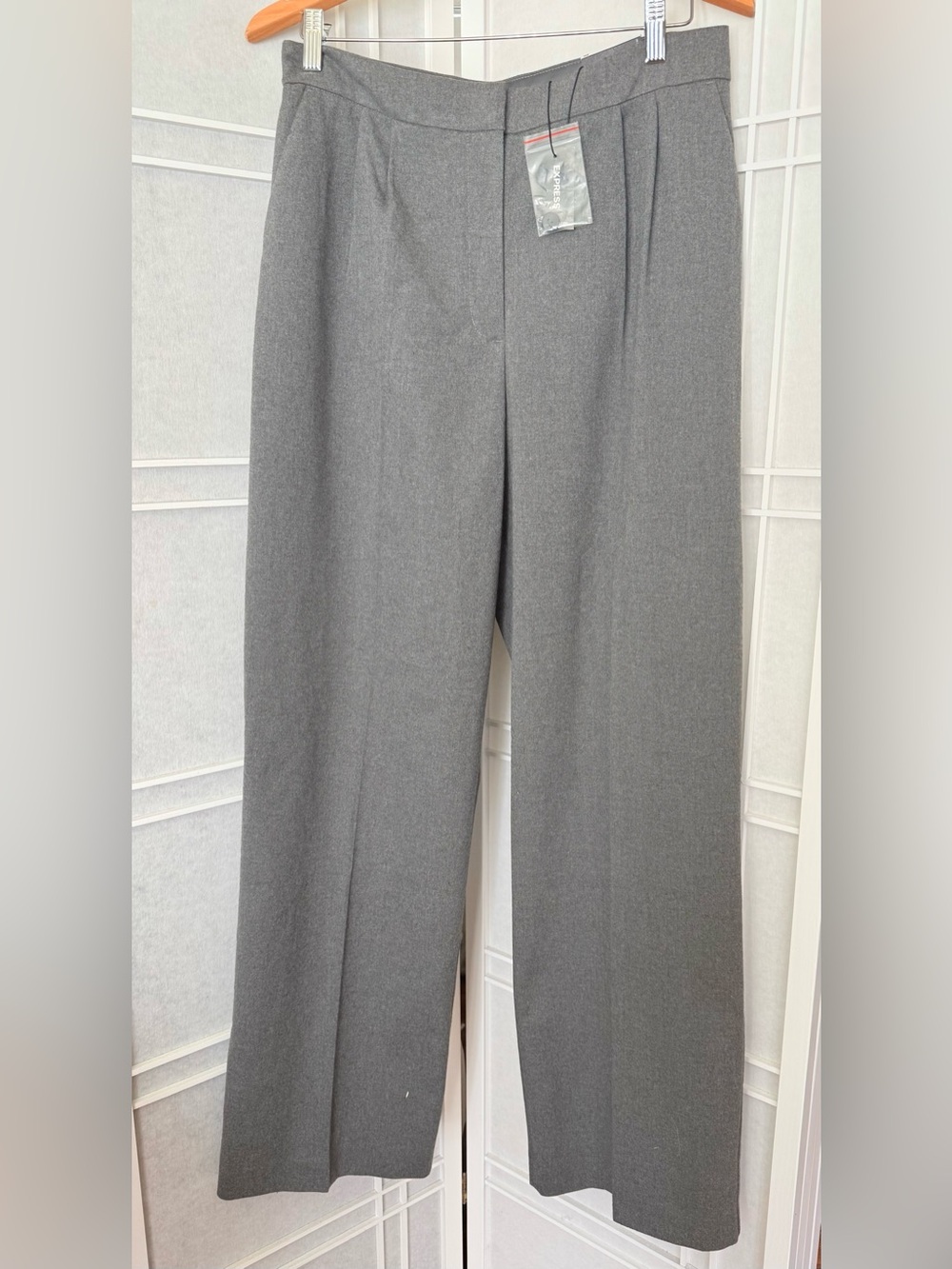 Express Gray Wide-Leg Dress Pants